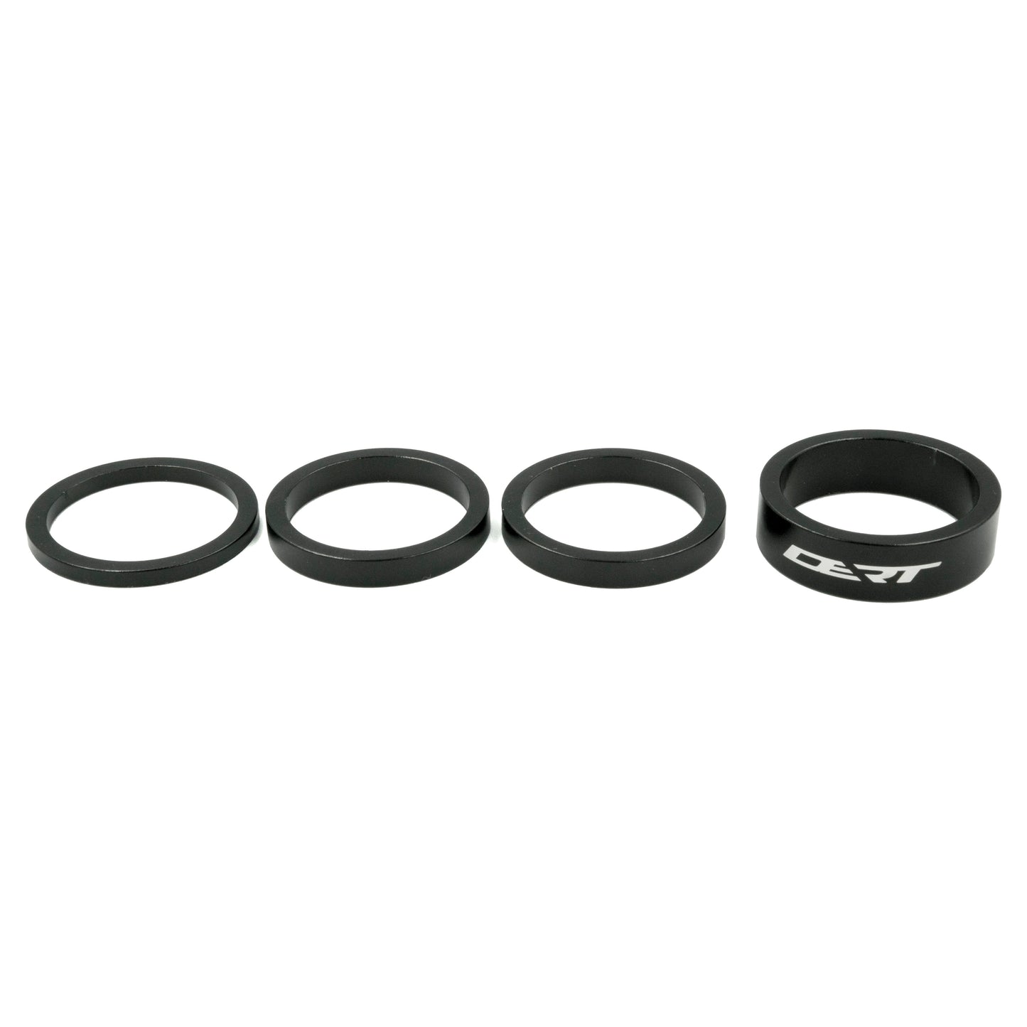 Dert Headset Spacer Set - Gloss Black - 3mm - 2x5mm - 10mm