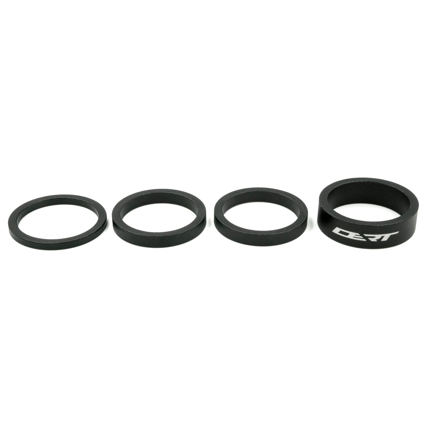 Dert Headset Spacer Set - Matte Black - 3mm - 2x5mm - 10mm