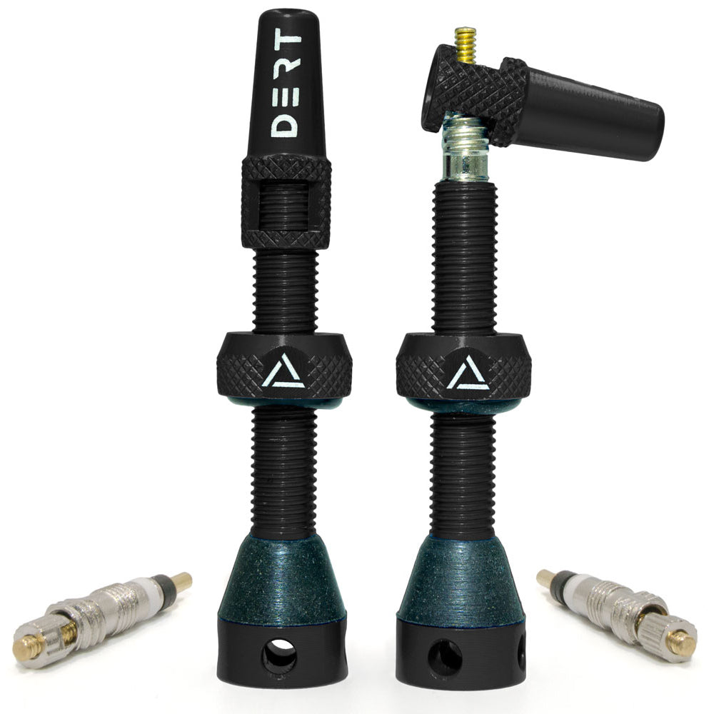 Dert Premium Tubeless Valve Kit - Black - V2 - 44mm