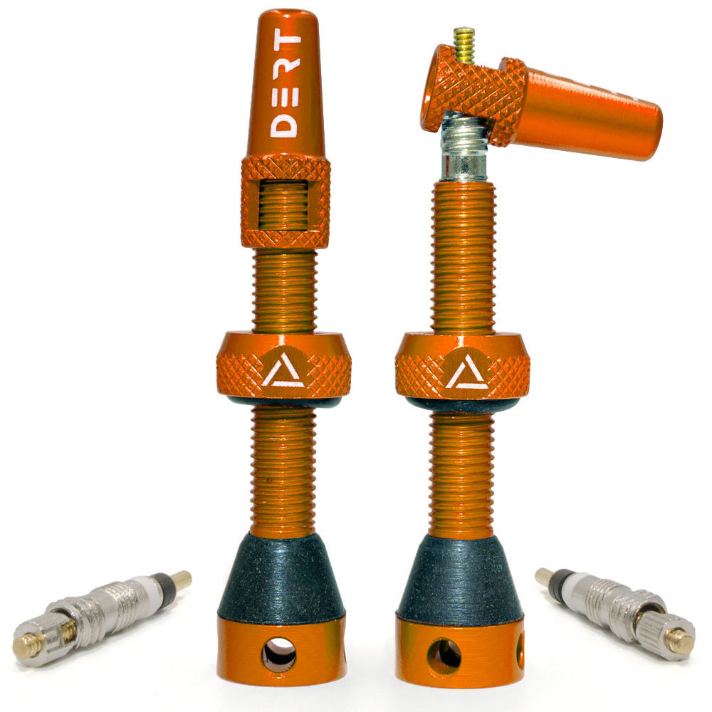 Dert Premium Tubeless Valve Kit - 44mm - Orange