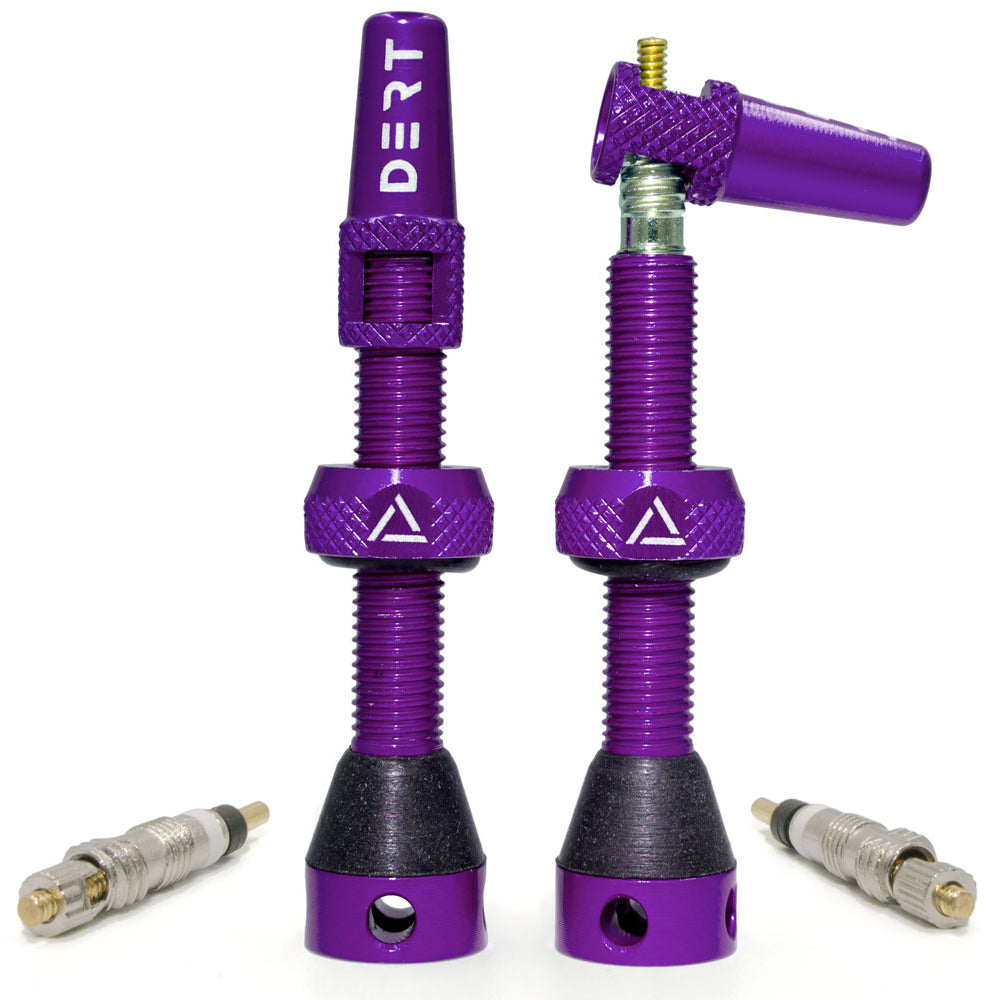 Dert Premium Tubeless Valve Kit - Purple - V2 - 44mm