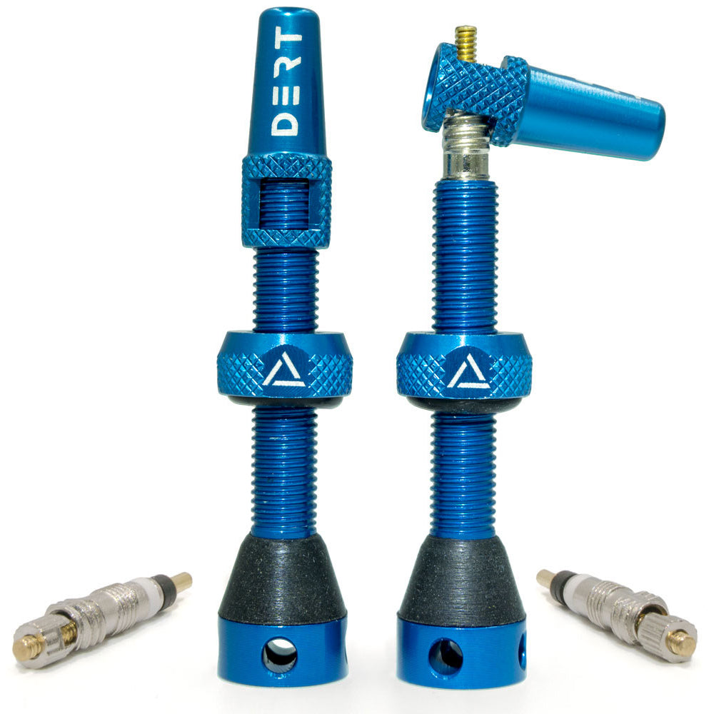 Dert Premium Tubeless Valve Kit - 44mm - Sky Blue