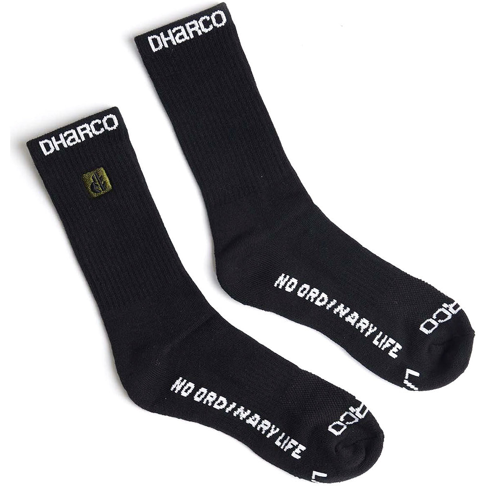 Dharco Crew Socks - L-XL - Black