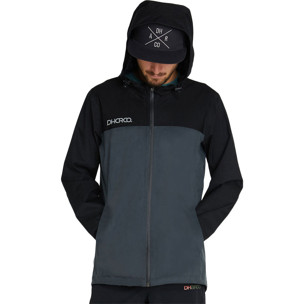 Dharco Men's Rain Jacket - M - Black - Grey