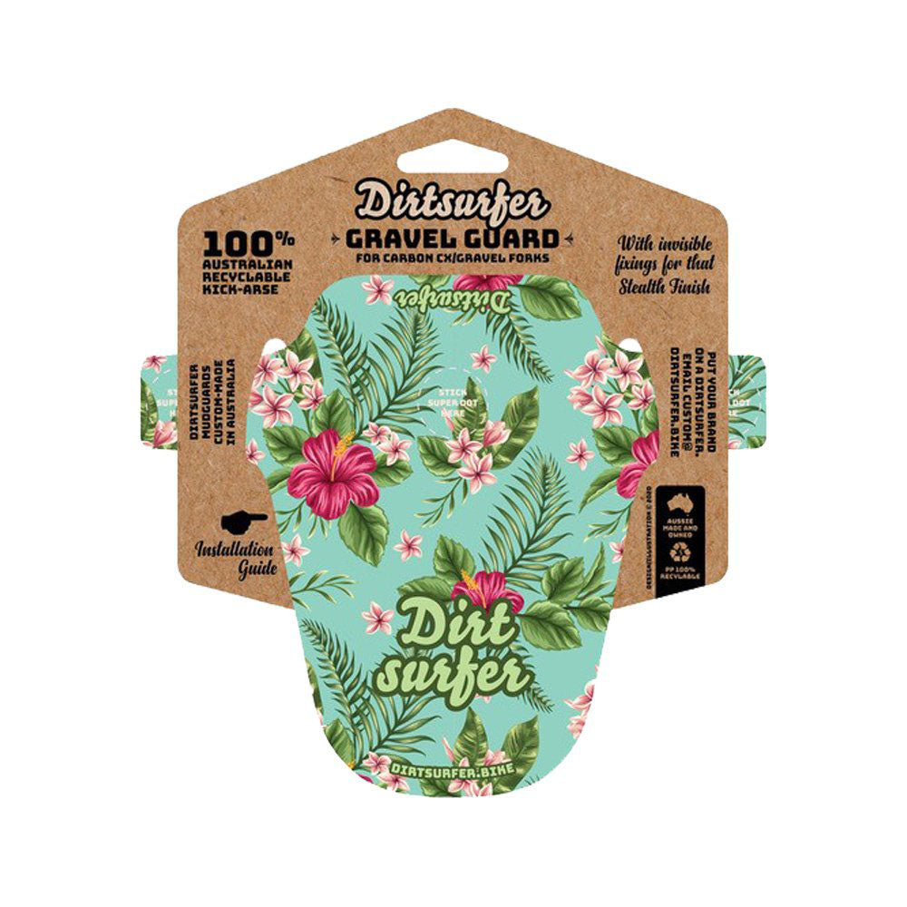 Dirtsurfer Gravel Mud Guard Fender - Hibiscus 2