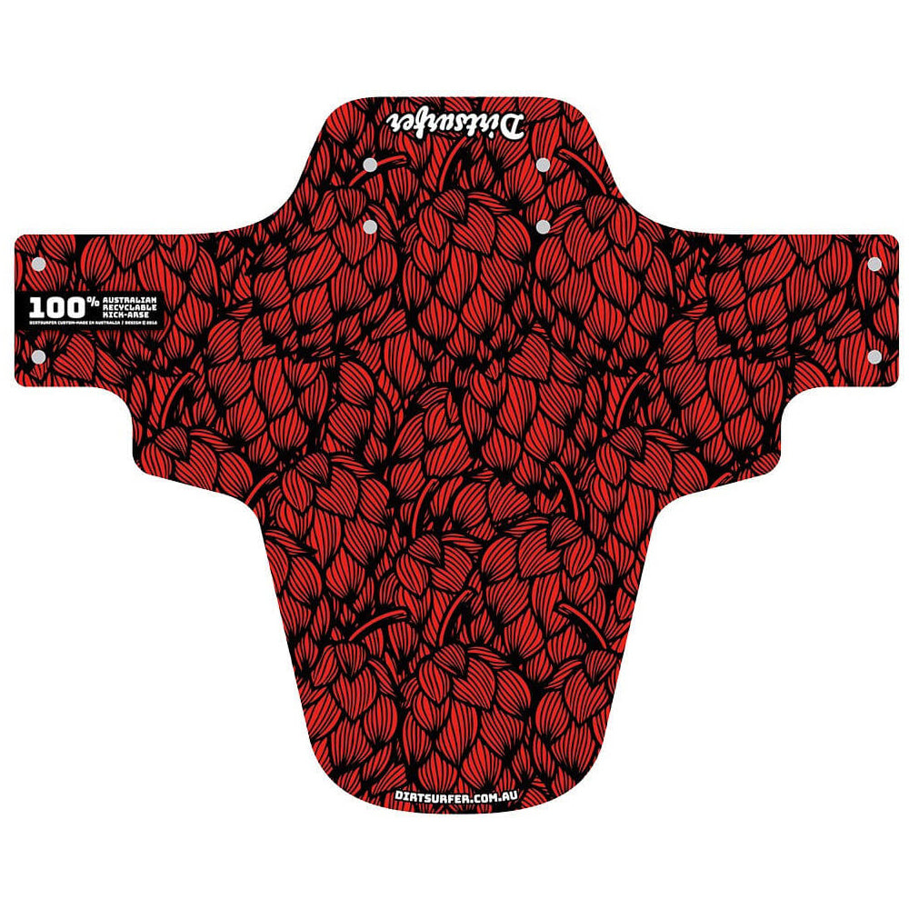 Dirtsurfer Mud Guard Fender - Hops Red
