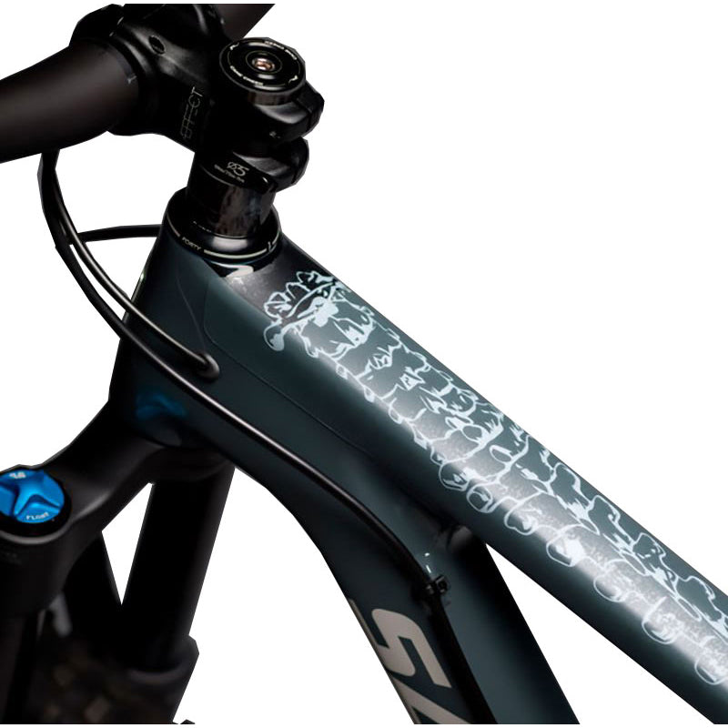 DyedBro Bones Bike Protection Film - Clear - White