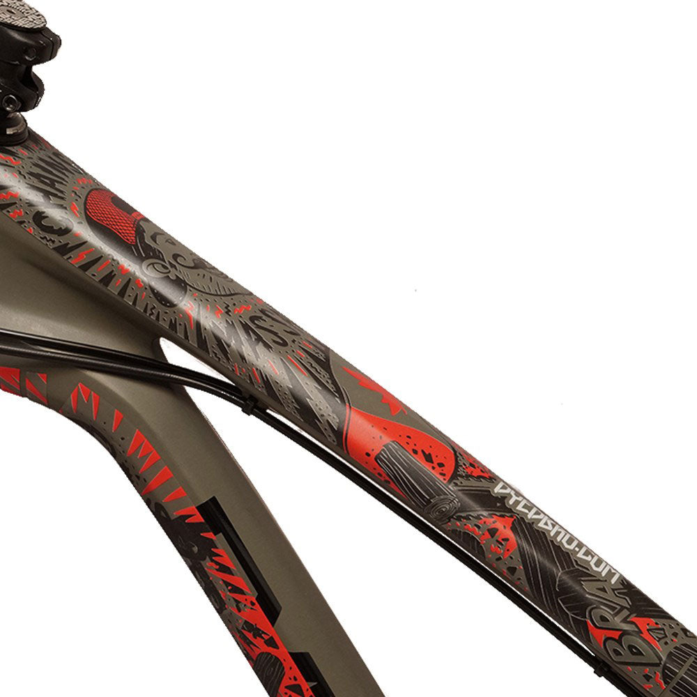 DyedBro Chainsaw Bike Protection Film - Clear - Black - Red
