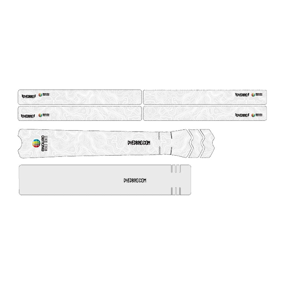 DyedBro Enduro World Series Bike Protection Film - Clear - White