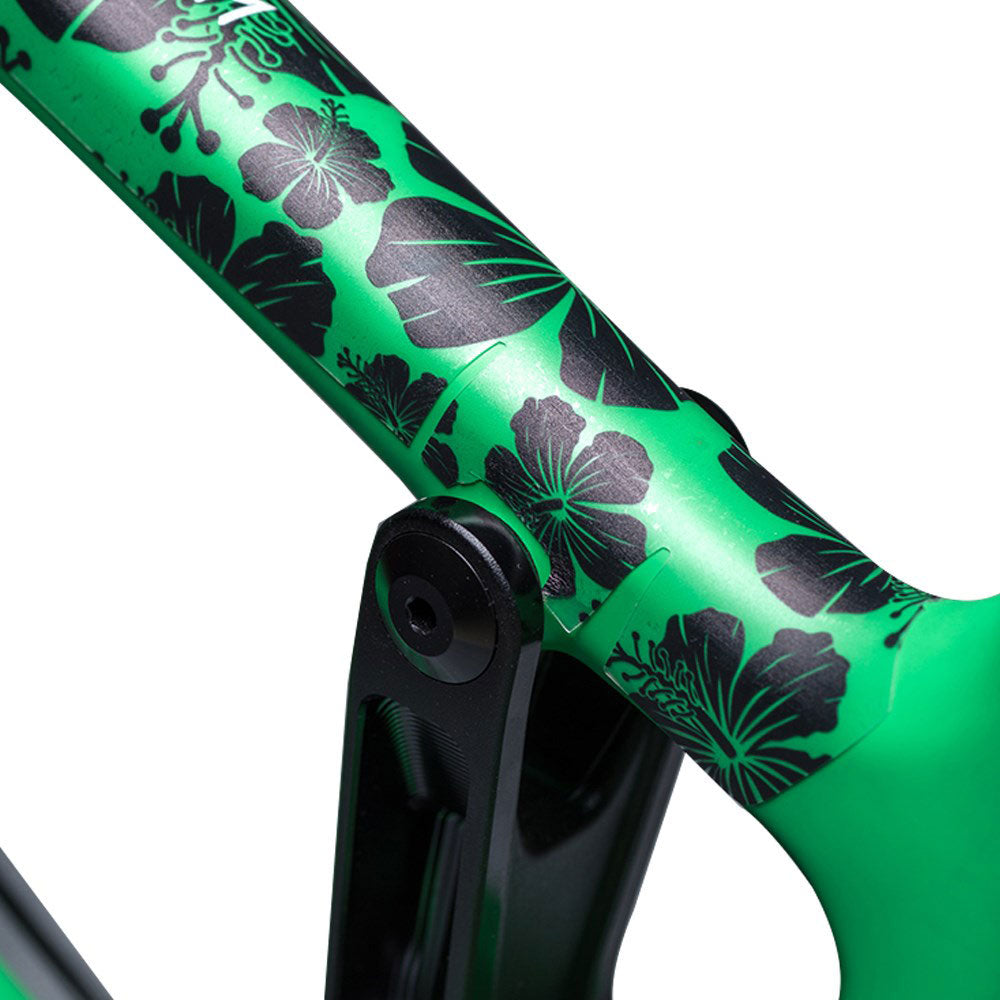 DyedBro Hawaiian Flowers Bike Protection Film - Clear - Black