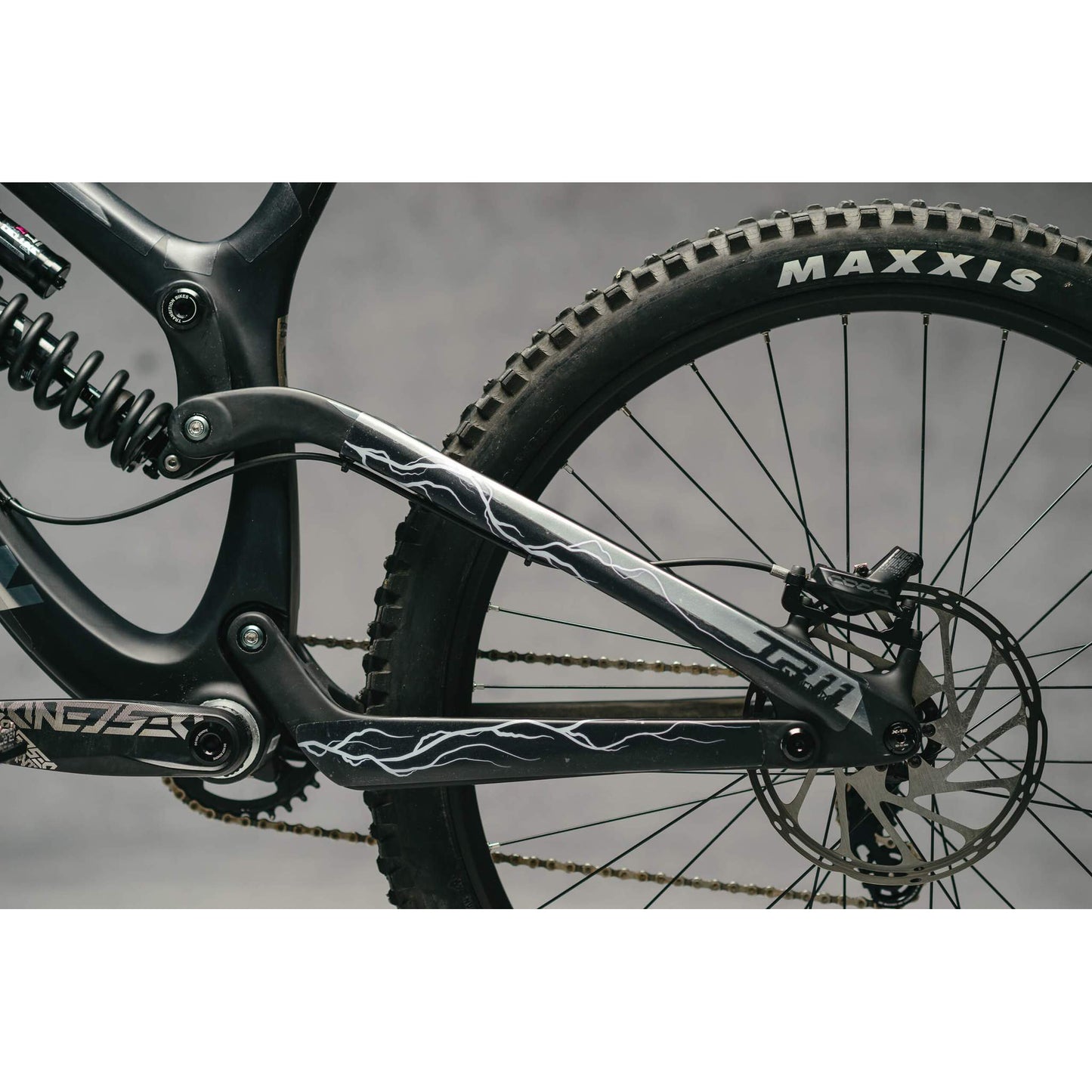 DyedBro Lightning Bike Protection Film - Clear - Blue