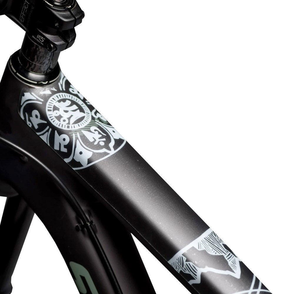 DyedBro Mandala Bike Protection Film - Clear - White