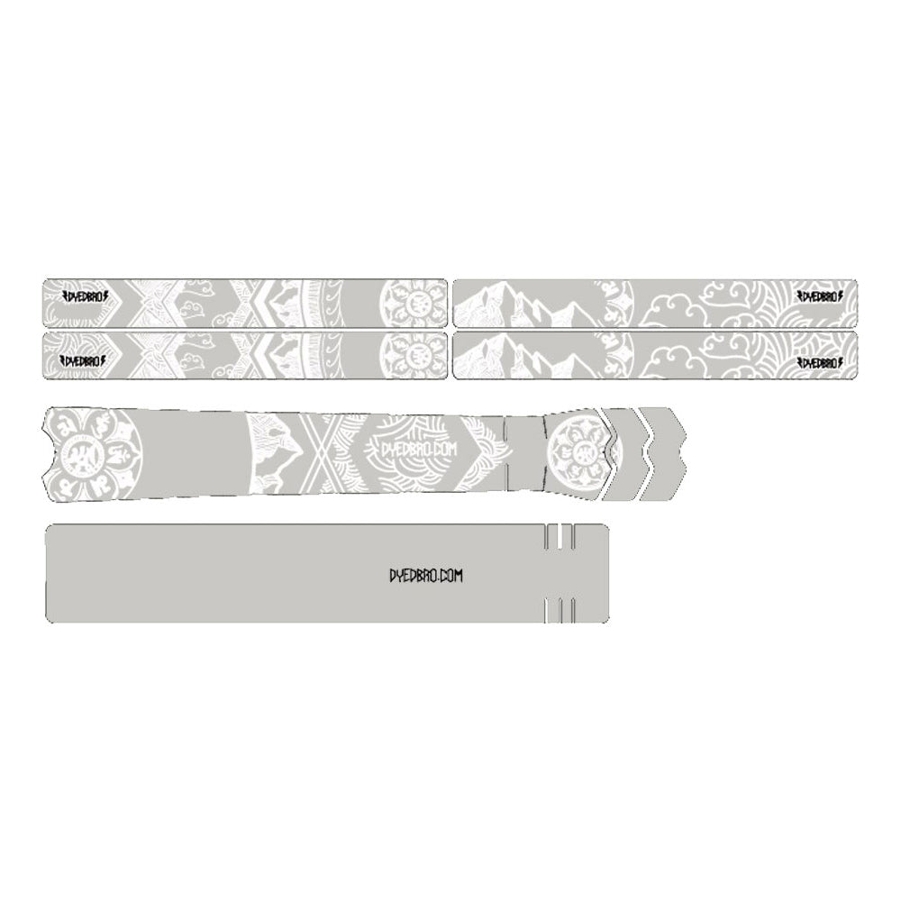 DyedBro Mandala Bike Protection Film - Clear - White