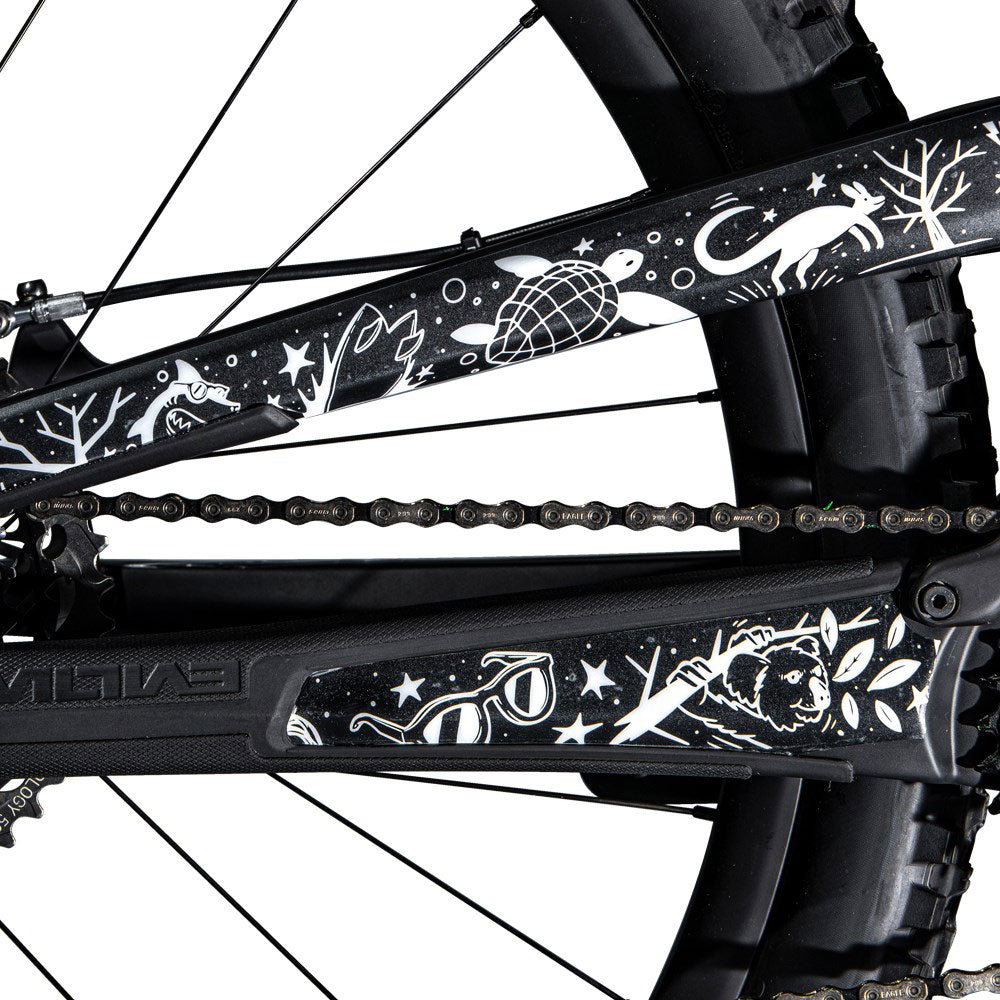 DyedBro Pray for Straya Bike Protection Film - Clear - White