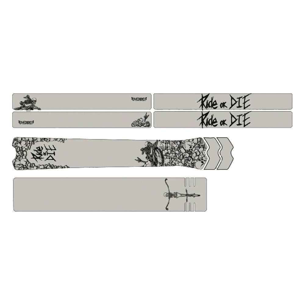 DyedBro Ride or Die Bike Protection Film - Clear - Black