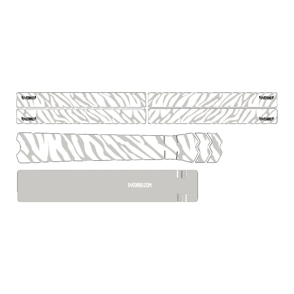 DyedBro Zebra Bike Protection Film - Clear - White