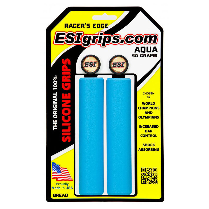 ESI Racers Edge Silicone Slip On Grips - Aqua