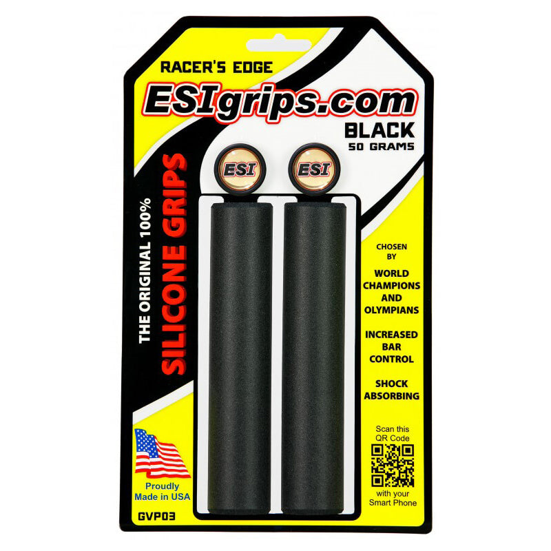 ESI Racers Edge Silicone Slip On Grips - Black