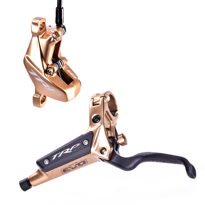TRP DH-R Evo Disc Brake - V2 - Gold - Front - Right Lever