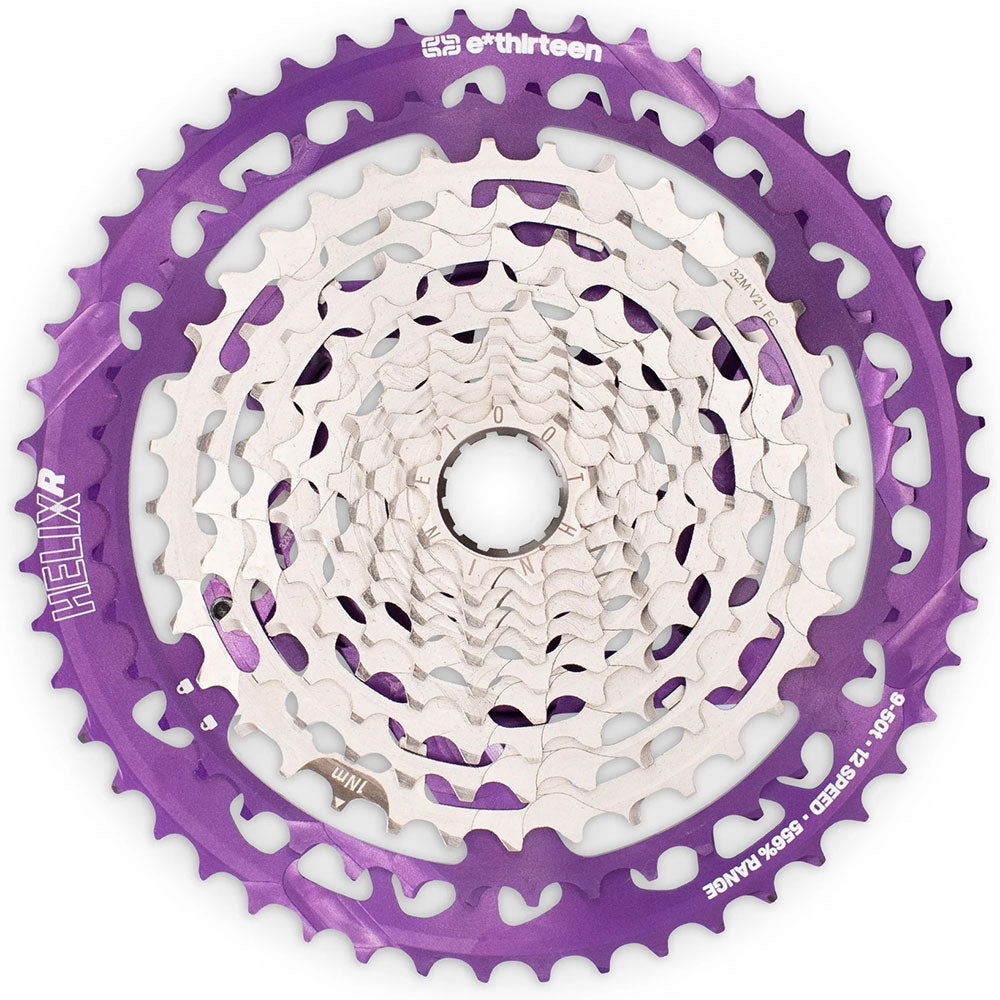 E-Thirteen Helix 12 Speed Race Cassette - XD Driver - Purple - 9-50T - 12 Speed