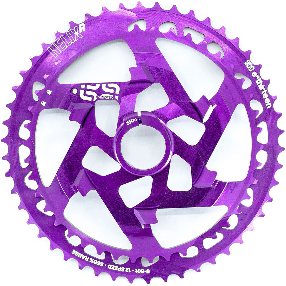 E-Thirteen Helix 12 Speed Race Cassette - XD Driver - Purple - 9-50T - 12 Speed