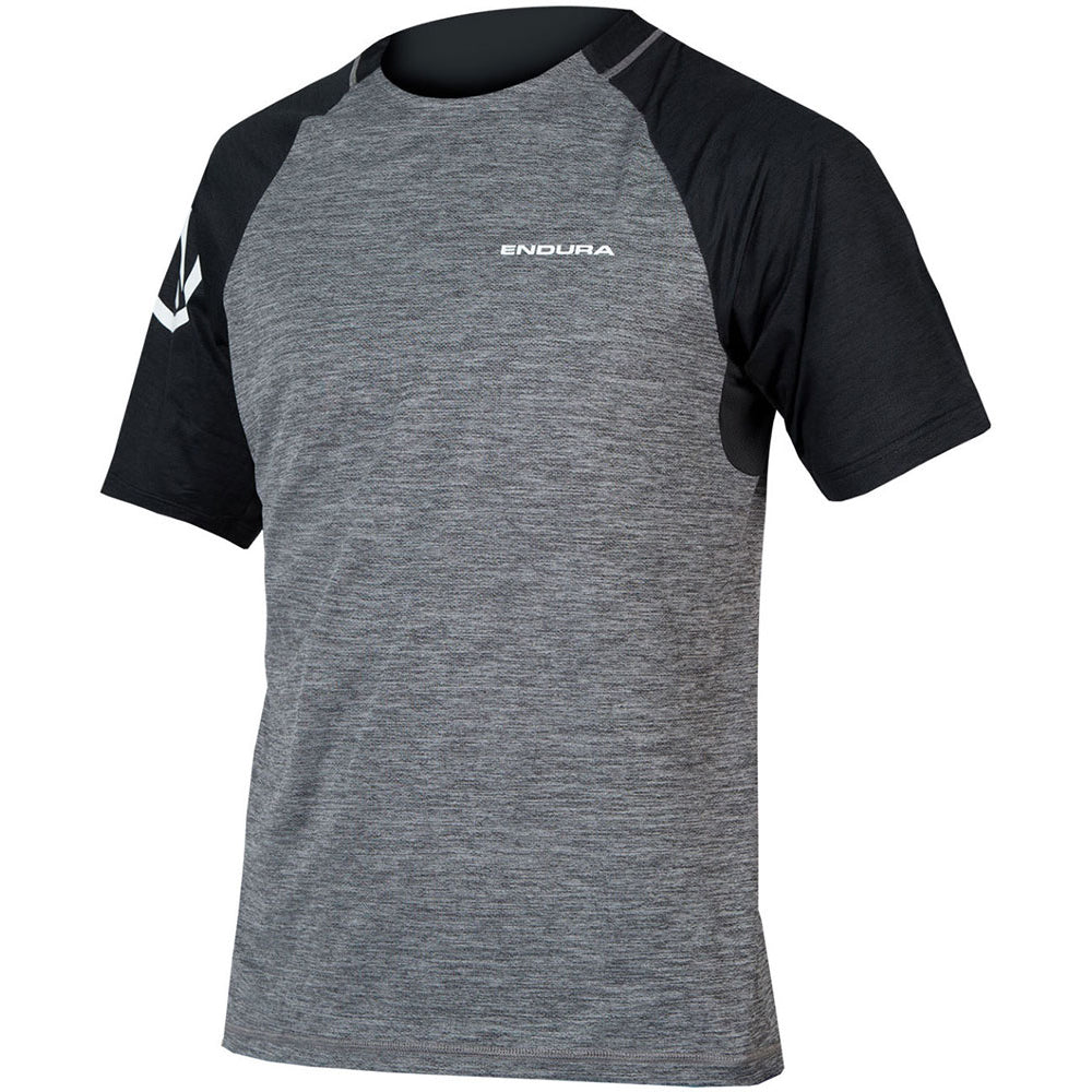 Endura SingleTrack Short Sleeve Jersey - L - Pewter Grey
