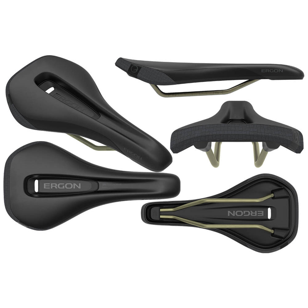 Ergon SM Enduro Pro MTB Saddle - Stealth Black - Titanium Rails - M-L 148mm