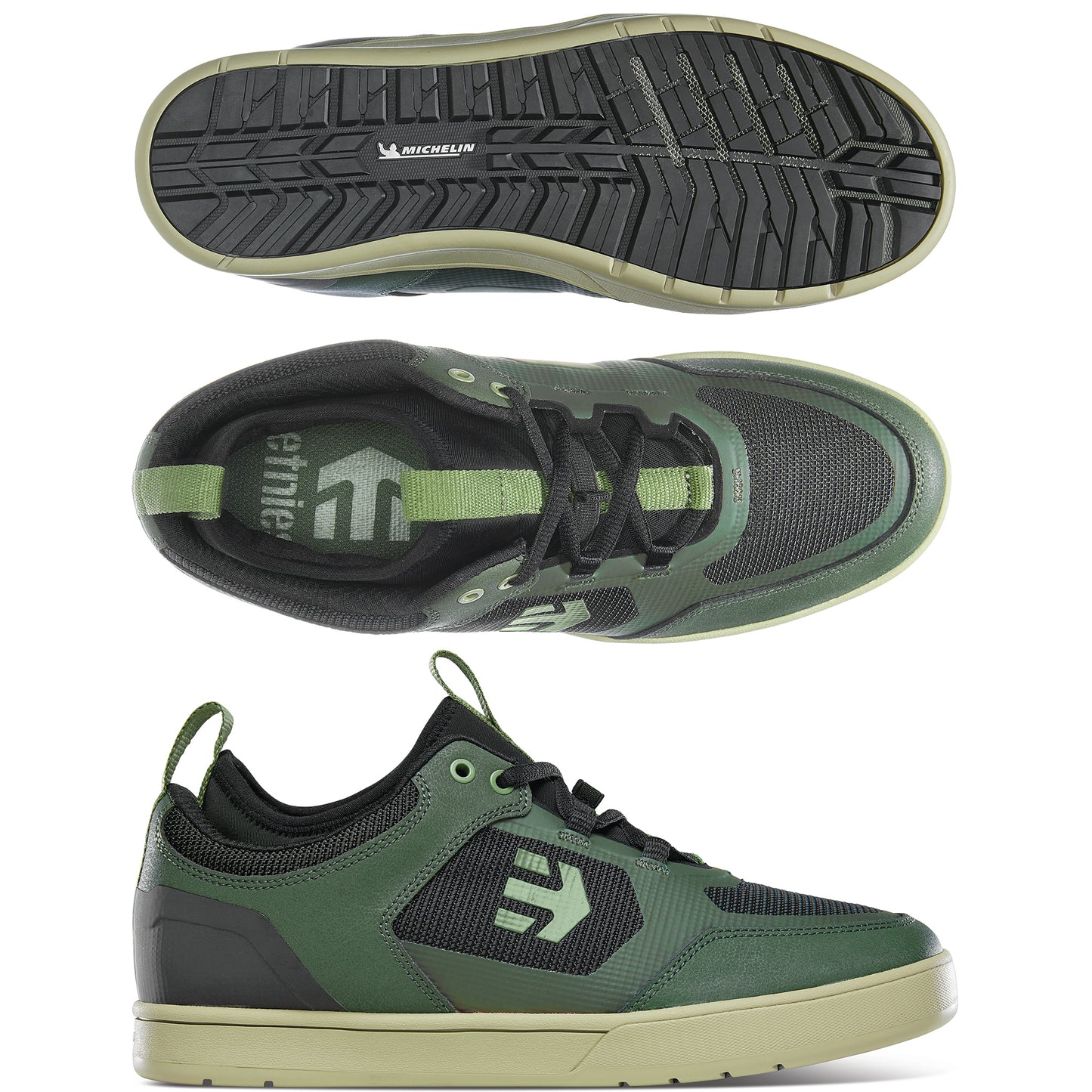 Etnies Camber Pro Flat Shoes - US 12.0 - Green - Black