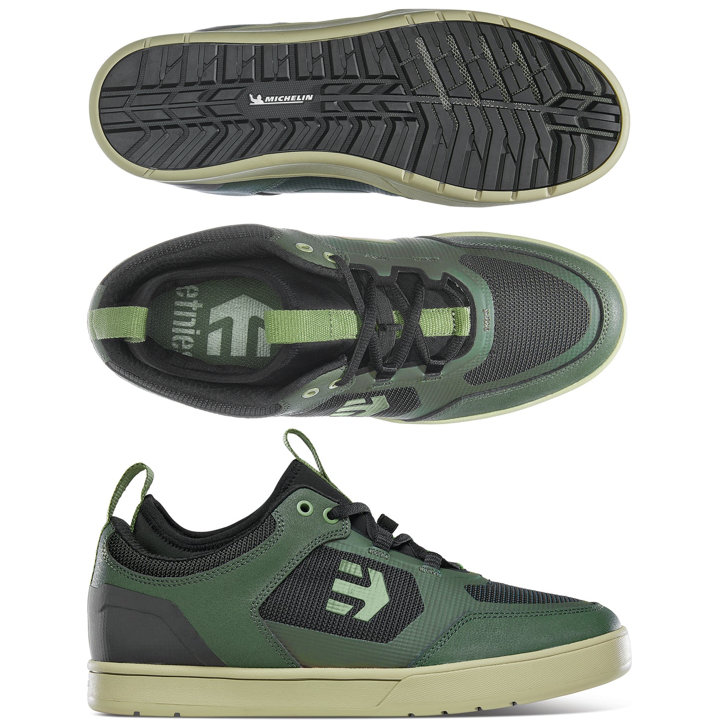 Etnies Camber Pro Flat Shoes - US 10.0 - Green - Black
