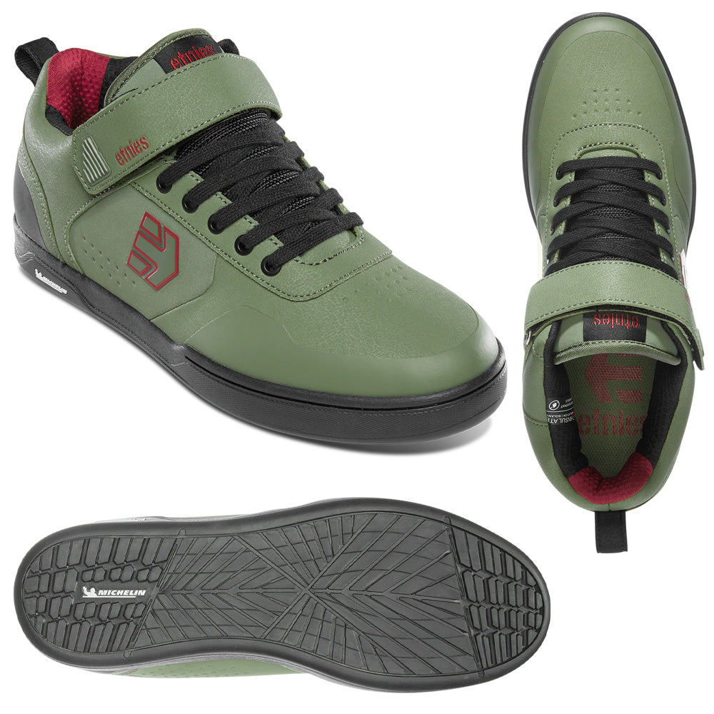 Etnies Culvert Mid Flat Shoes - US 12.0 - Green - Black