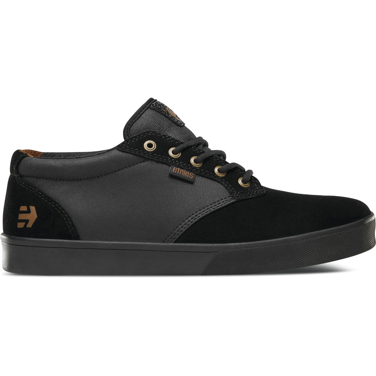 Etnies Jameson Mid Crank Flat Shoes - US 12.0 - Black - Black