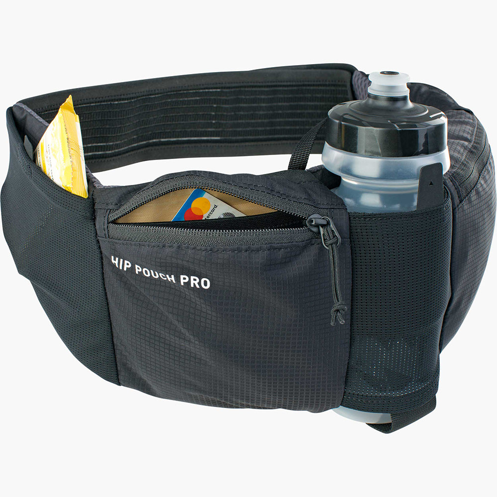 Evoc Hip Pack Pouch Pro With Water Bottle - Black