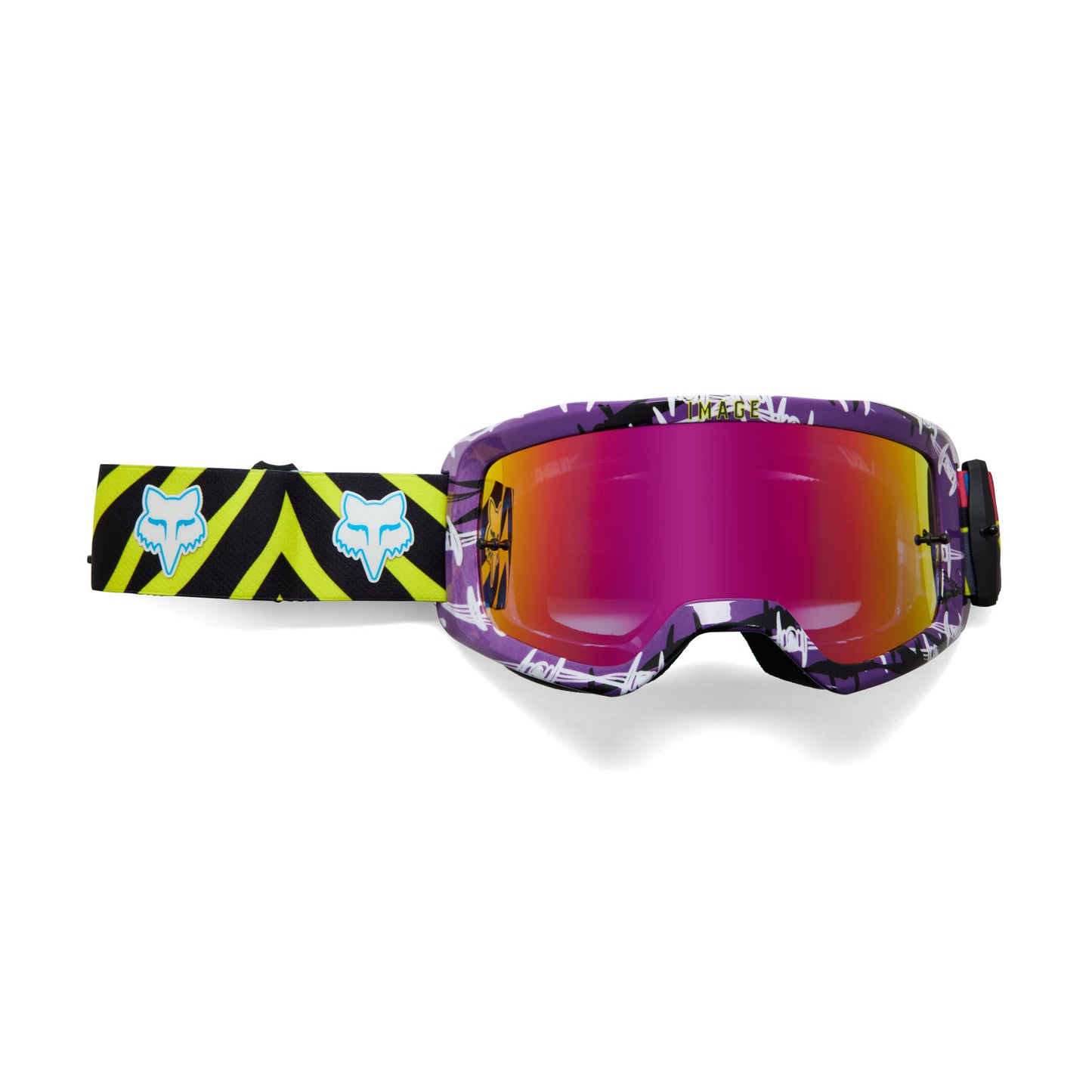 Fox Main Barbed Wire SE Goggles - One Size Fits Most -  Purple - Grey Mirror Lens