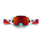 Fox Vue SYZ Goggles - One Size Fits Most -  Black - White - Red Mirror Lens