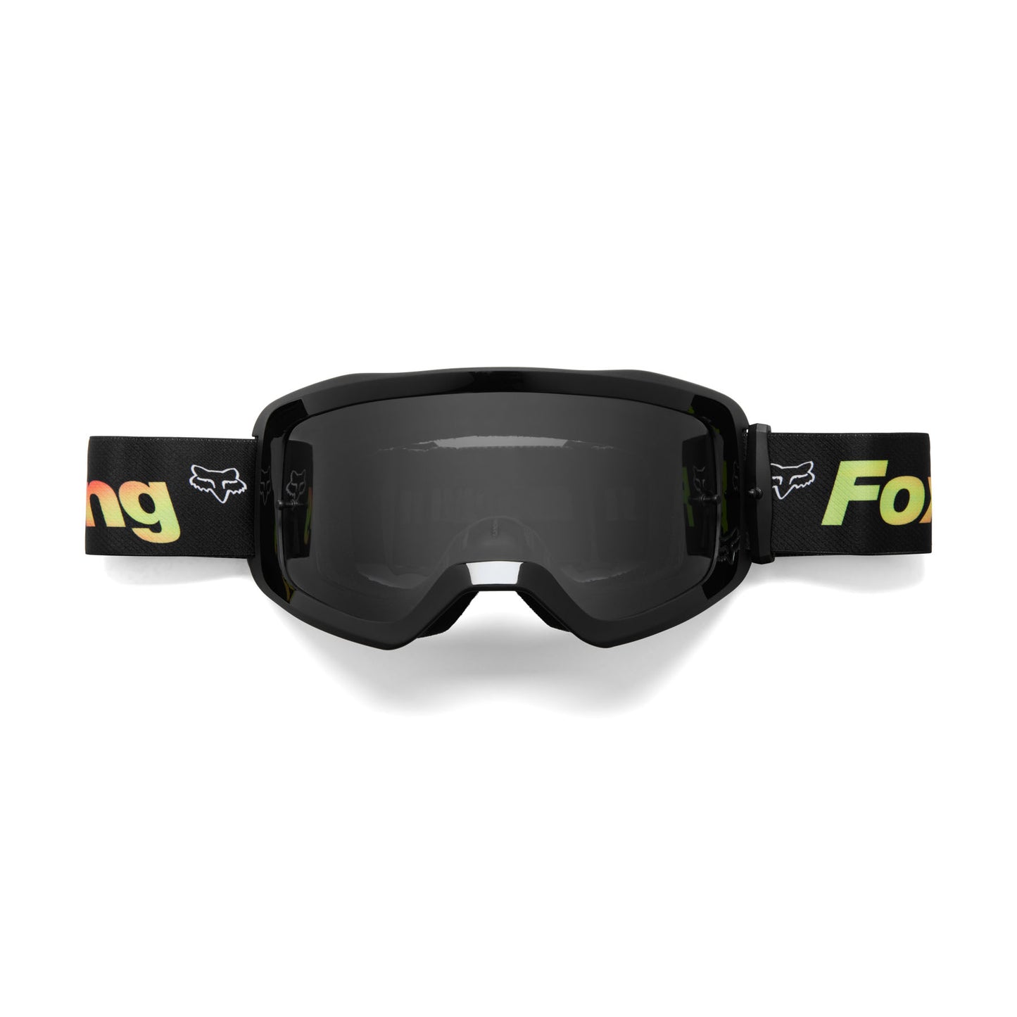 Fox Main Statk Goggles - One Size Fits Most - Black - Red - Smoke Grey Lens