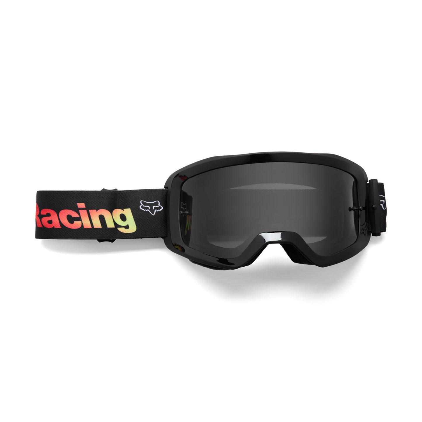 Fox Main Statk Goggles - One Size Fits Most - Black - Red - Smoke Grey Lens