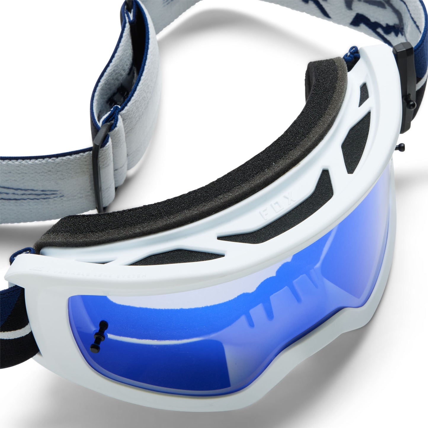 Fox Goat Strafer Goggles - One Size Fits Most -  Navy - Blue Mirror Lens