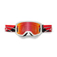 Fox Goat Strafer Goggles - One Size Fits Most -  Flo Red - Red Mirror Lens