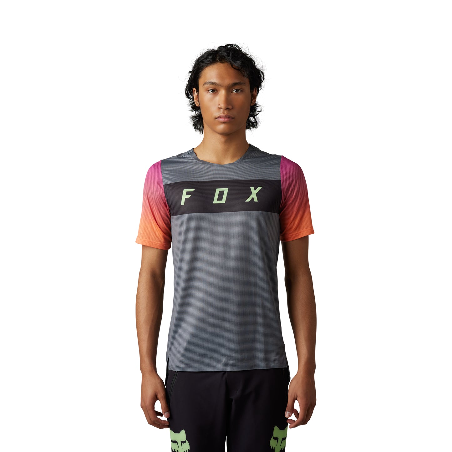 Fox Flexair Arcadia Short Sleeve Jersey - S - Pewter