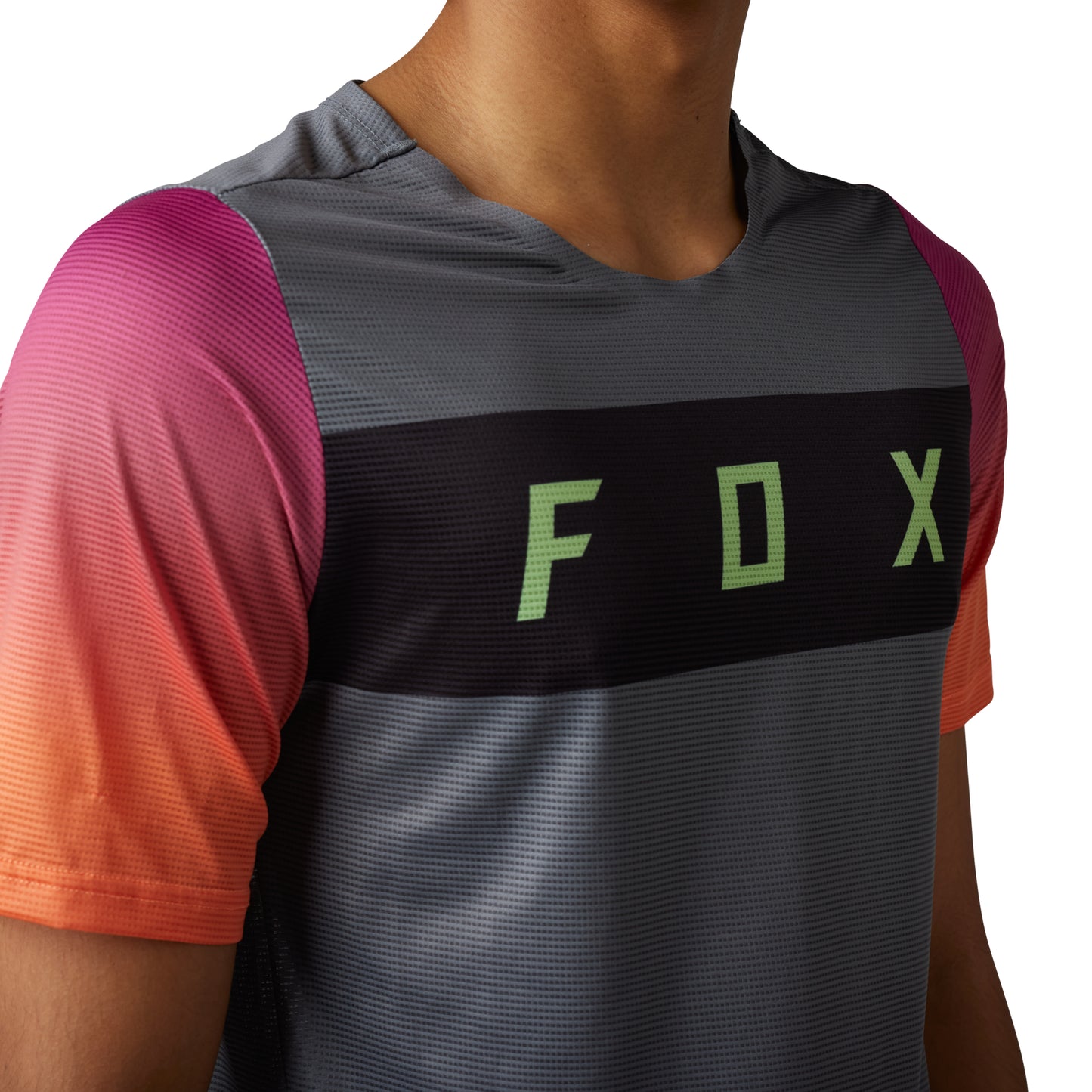 Fox Flexair Arcadia Short Sleeve Jersey - S - Pewter