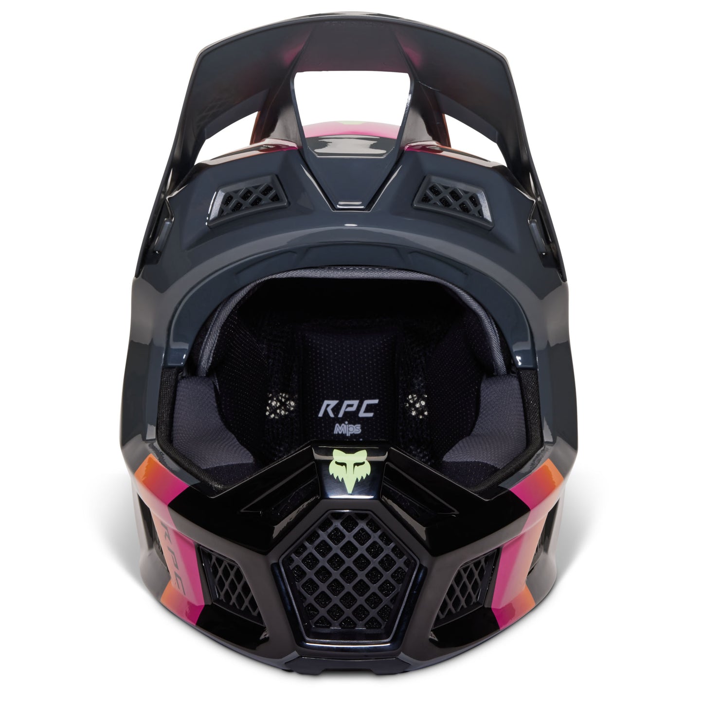 Fox Rampage Pro Carbon MIPS Helmet - L - Reez Pewter