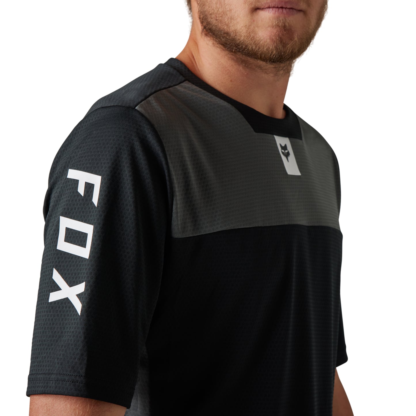 Fox Short Sleeve Jersey - M - Black - Grey