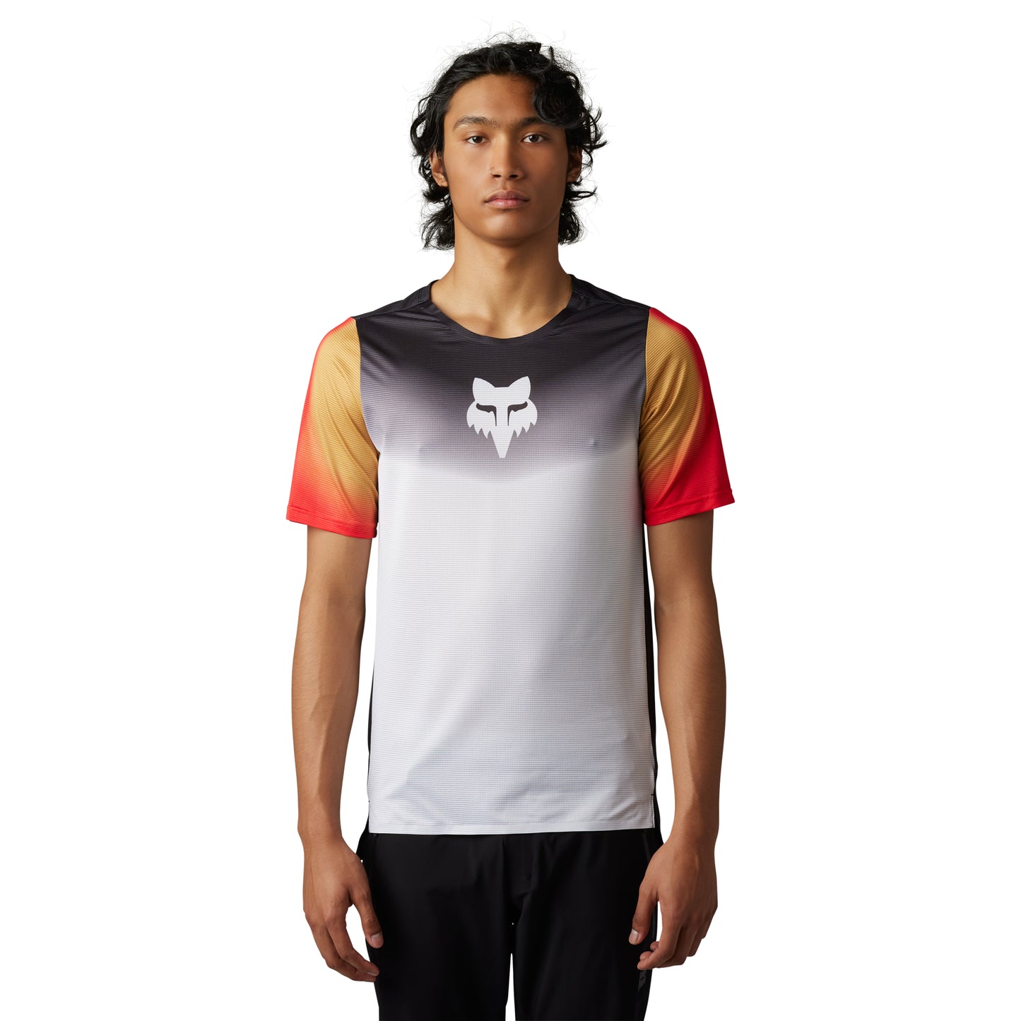Fox Flexair Novah Short Sleeve Jersey - M - Black - White