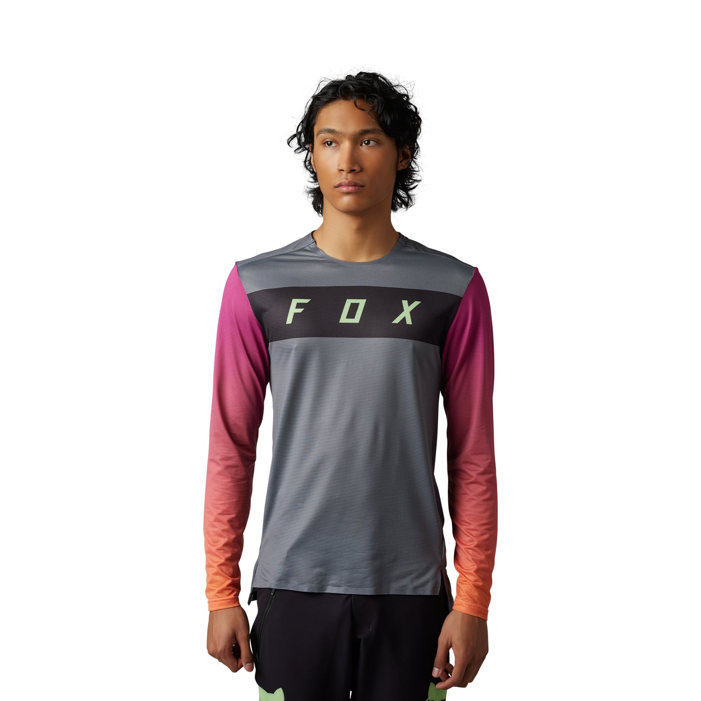 Fox Flexair Arcadia Long Sleeve Jersey - L - Pewter