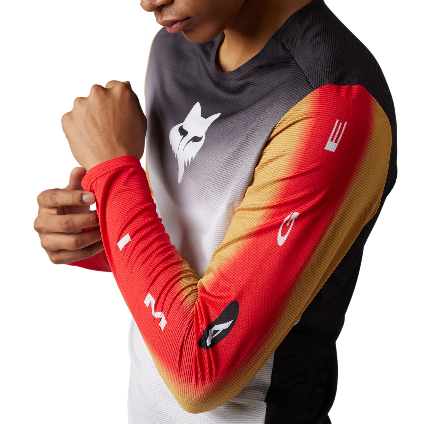 Fox Flexair Novah Long Sleeve Jersey - XL - Black - White