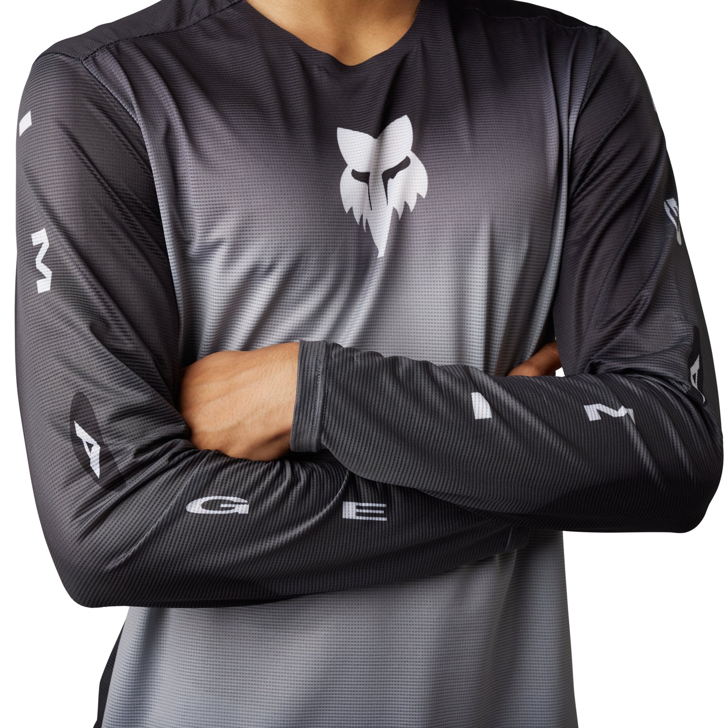 Fox Flexair Novah Long Sleeve Jersey - L - Steel Grey