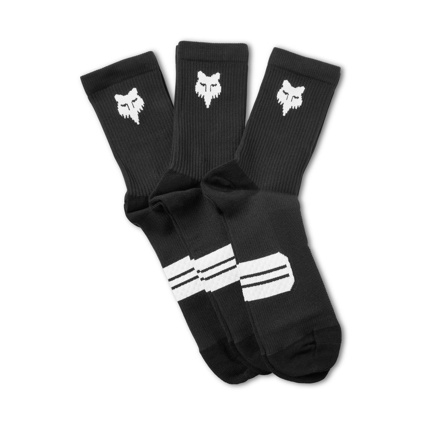 Fox Ranger 6 Inch Prepack Socks - S-M - Black - 2023