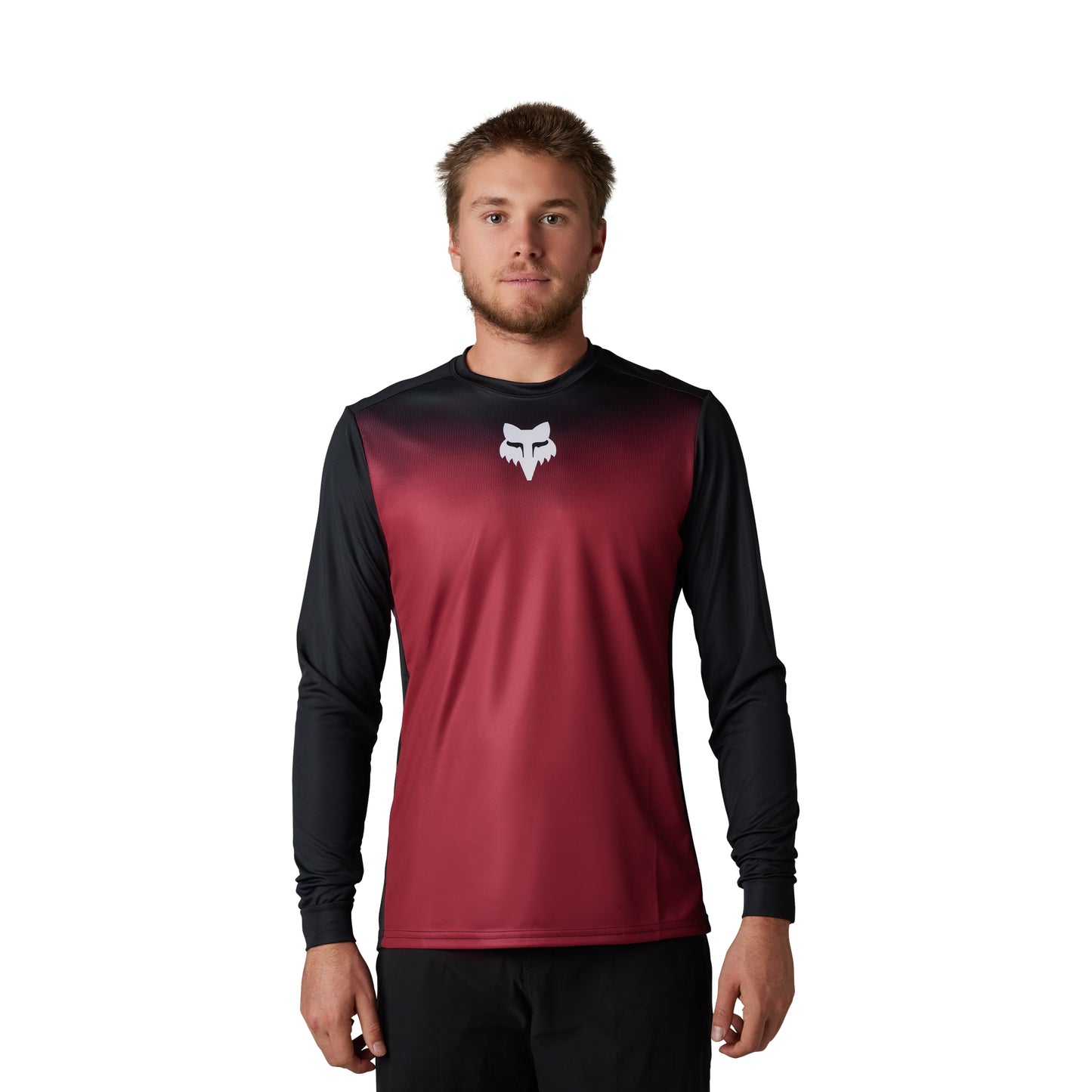 Fox Ranger Keel Long Sleeve Jersey - M - Bordeaux