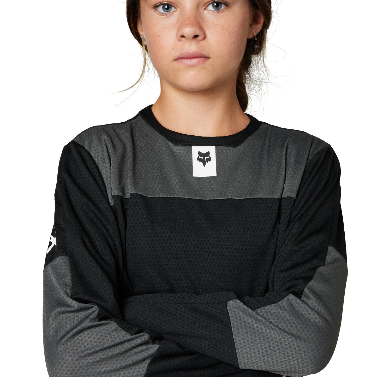 Fox Ranger Defend Youth Long Sleeve Jersey - Youth S - Black