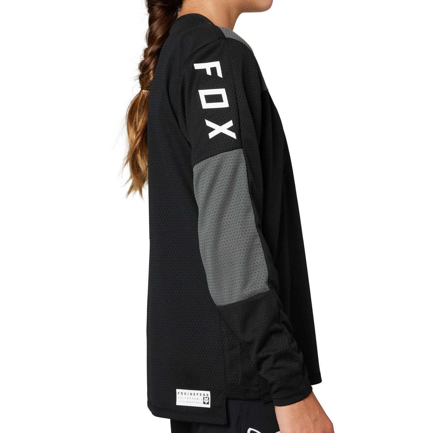 Fox Ranger Defend Youth Long Sleeve Jersey - Youth S - Black